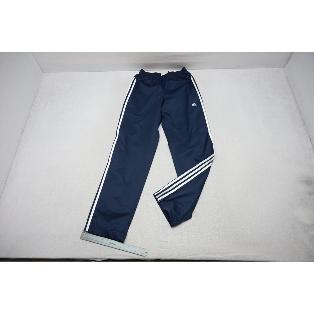 Adidas Track Pants Mens Small Navy Blue 3-Stripe Athletic Activewear Excellent‎